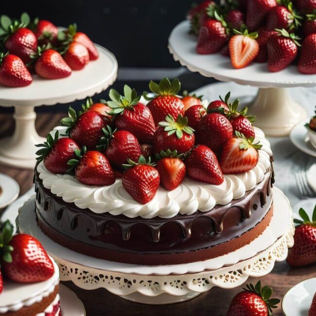 Dekoracyjne pomysły na truskawki na cieście