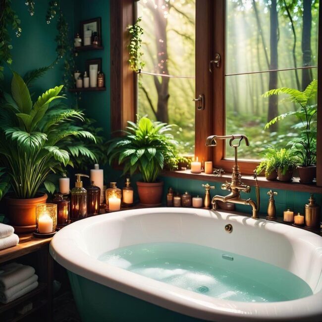 Harmonia kolorów w łazience