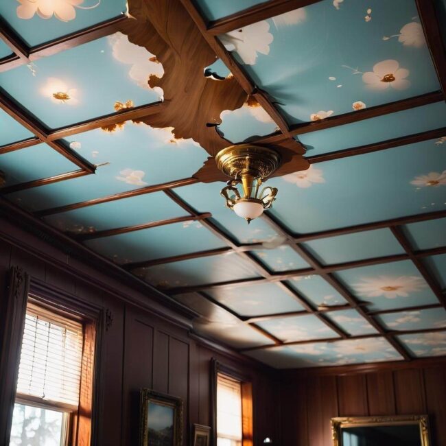 Maskowanie nierówności podwieszanych sufitów