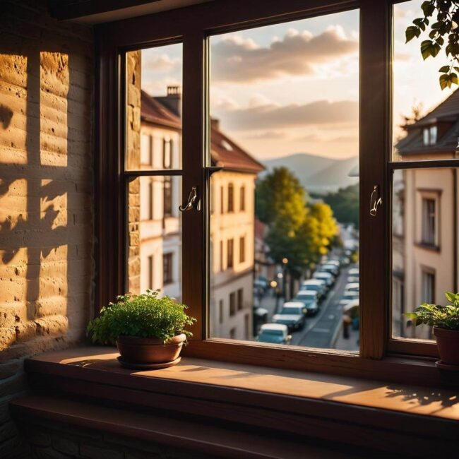 Nowoczesne okno z funkcją siedziska