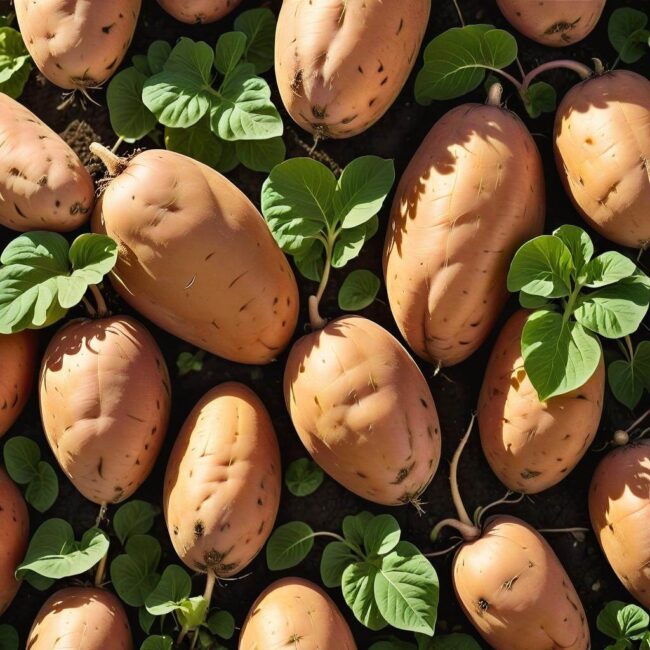 Odpowiednie wsparcie dla rośliny batatów