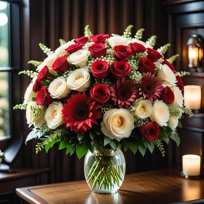 Podarunek kwiatowy dla par jubilatów