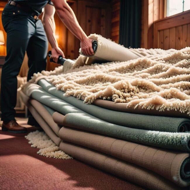 Usuwanie zabrudzeń pod dywanem