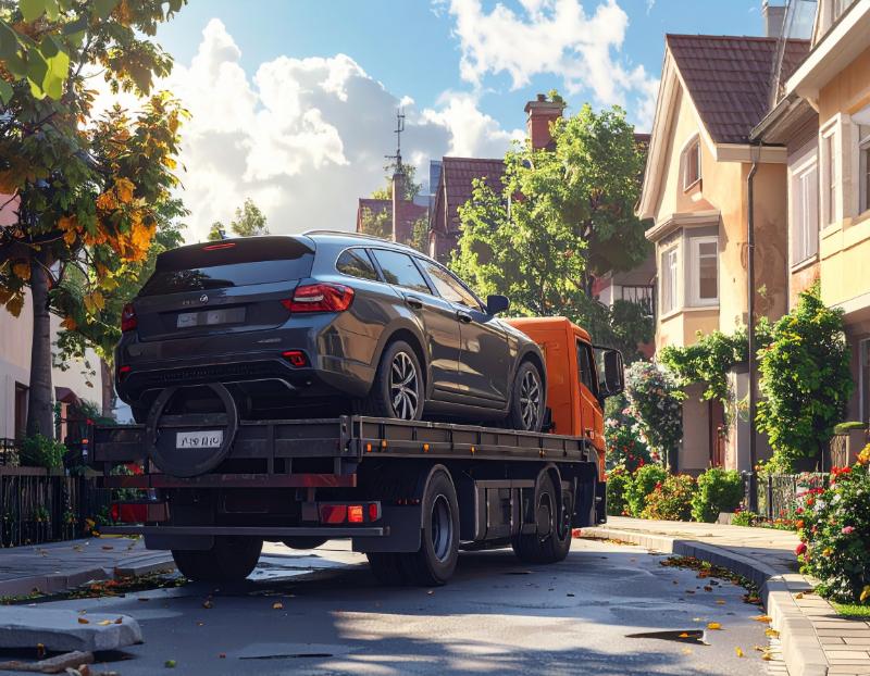 Odbiór samochodu po sprzedaży – transport auta lawetą